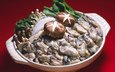 зелень, грибы, морепродукты, моллюски
