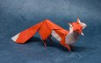 papier, fuchs, raubtier, origami