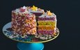 фон, разноцветные, сладкое, торт, десерт, бисквит, слои, декор