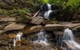 камни, водопад, штат пенсильвания, каскад, ricketts glen state park