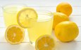 напиток, фрукты, стаканы, лимоны, цитрусы, сок, лимонад