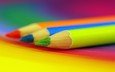 фон, разноцветные, цвет, карандаши, цветные карандаши