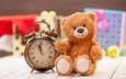 улыбка, подарки, часы, мишка, игрушка, будильник, медвежонок, плюшевый медведь
