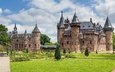парк, замок, нидерланды, замок де хаар, de haar castle