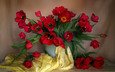 цветы, стол, ткань, букет, тюльпаны, ваза, натюрморт, композиция, vera-pawluhina