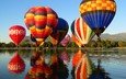 озеро, отражение, воздушные шары, воздушный шар, колорадо, парад, springs, balloon classic