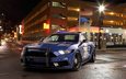 ford mustang, 2017, polis araba, sedan tasarımı, abd, gece