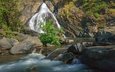 река, скалы, природа, камни, водопад, индия, заповедник, бхагван махавир, гоа, водопад дудхсагар