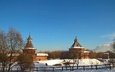 зима, парк, церковь, изображение, музей, коломенское