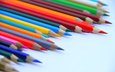 разноцветные, карандаши, цветные карандаши