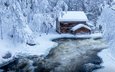 река, природа, лес, зима, домик, jari ehrstrom