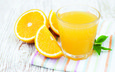 напиток, фрукты, апельсины, стакан, цитрусы, апельсиновый сок, сок