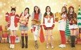 дед мороз, костюм, одежда, рождество, k-поп, t ara, eunjung, jiyeon, борам, сойон, hyomin, qri