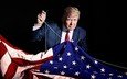 флаг, сша, политика, президент, дональд трамп
