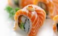 рыба, рис, суши, морепродукты, японская кухня, крупным планом