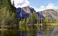 река, горы, природа, водопад, сша, калифорния, йосемити, йосе́митский национальный парк