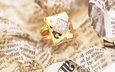 кольцо, газета, золото, ювелирные украшения