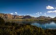 вода, озеро, горы, природа, новая зеландия