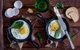 зелень, завтрак, яйца, нож, печенье, натюрморт, крекеры, яичница, anna verdina