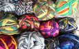 разноцветные, нитки, вязание, пряжа, рукоделие, мотки