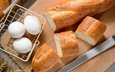 хлеб, багет, яйца, выпечка, батон, французский багет, яйцо куриное