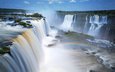 река, природа, водопад, радуга, аргентина, игуасу