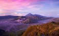 горы, природа, пейзаж, вулкан, индонезия, ява