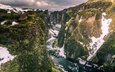 река, скалы, снег, исландия, vestur-skaftafellssysla