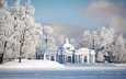 снег, зима, парк, иней, россия, архитектура, здание, санкт-петербург