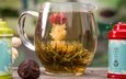 напиток, чай, кувшин, китайский чай, цветочный чай