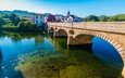 река, мост, португалия, arcos de valdevez