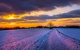небо, облака, снег, природа, закат, зима, пейзаж, markus landsmann