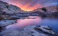 озеро, природа, закат, зима, пейзаж, michael wilson