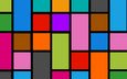 абстракция, разноцветные, квадраты, прямоугольники