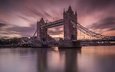 ночь, лондон, тауэрский мост