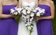 цветы, платье, розы, фиолетовый, букет, невесты, невеста, подруги, венчание, фрезия