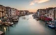 панорама, венеция, канал, италия, grand canal, cityscape