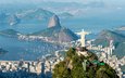 панорама, город, бразилия, рио-де-жанейро