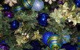 новый год, елка, шары, хвоя, рождество, елочные украшения