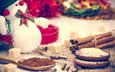 новый год, корица, снеговик, рождество, сахар, печенье, выпечка, какао, гвоздика