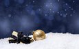 снег, новый год, подарки, шар, рождество