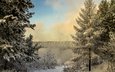 деревья, река, природа, лес, зима, туман, мост, россия, valery chernodedov, ангара
