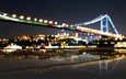 огни, мост, турция, боке, стамбул, станбул