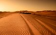 пейзаж, песок, пустыня, следы, дюны