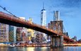 мост, город, мегаполис, сша, нью йорк, бруклин, tomassereda