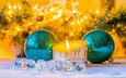 новый год, шары, свеча, рождество, елочные украшения, гирлянда, мишура, viktoriya gaman