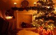 новый год, елка, подарки, рождество, гирлянда