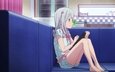 девушка, взгляд, волосы, лицо, sit, аниме девочка, izumi sagiri, cute anime