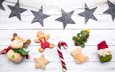 новый год, украшения, конфеты, звездочки, праздник, рождество, печенье, новогодние украшения, пряники, новогоднее печенье, имбирные пряники