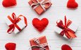 подарки, праздник, сердечки, день святого валентина, декор